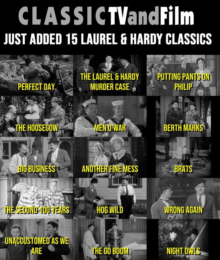Just Added 15 Laurel & Hardy Classic Shorts to our Roku Channel