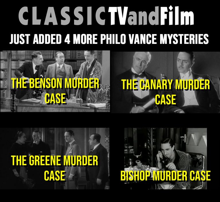 Just Added 4 More Philo Vance Mysteries to our Roku App